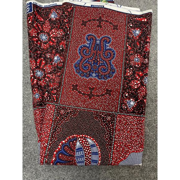 6 yards wholesale African Print Fabric/ Ankara kente multi color print - Picture 5 of 6